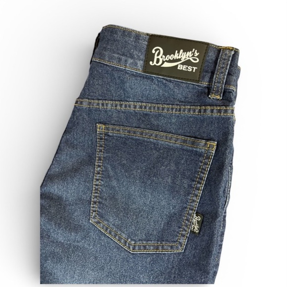 Brooklyn's Best Jeans Women 32x30‎ Blue Excellent Stretch Straight Leg Dark Wash